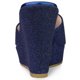 thumbnail image 3 of Sandalias de cuña Allegra K Brillo Plataforma Sin cordones Azul marino 39, 3 of 6