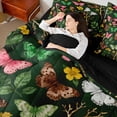 thumbnail image 5 of Manfei Jungle Butterfly 7 Pieces Bedding Comforter Set for Teen, Bohemian Flower Floral Full Bedding Set, Vintage Mandala Style Reversible Fitted Sheet Flat Sheet, Microfiber Bedroom Decor, 5 of 8