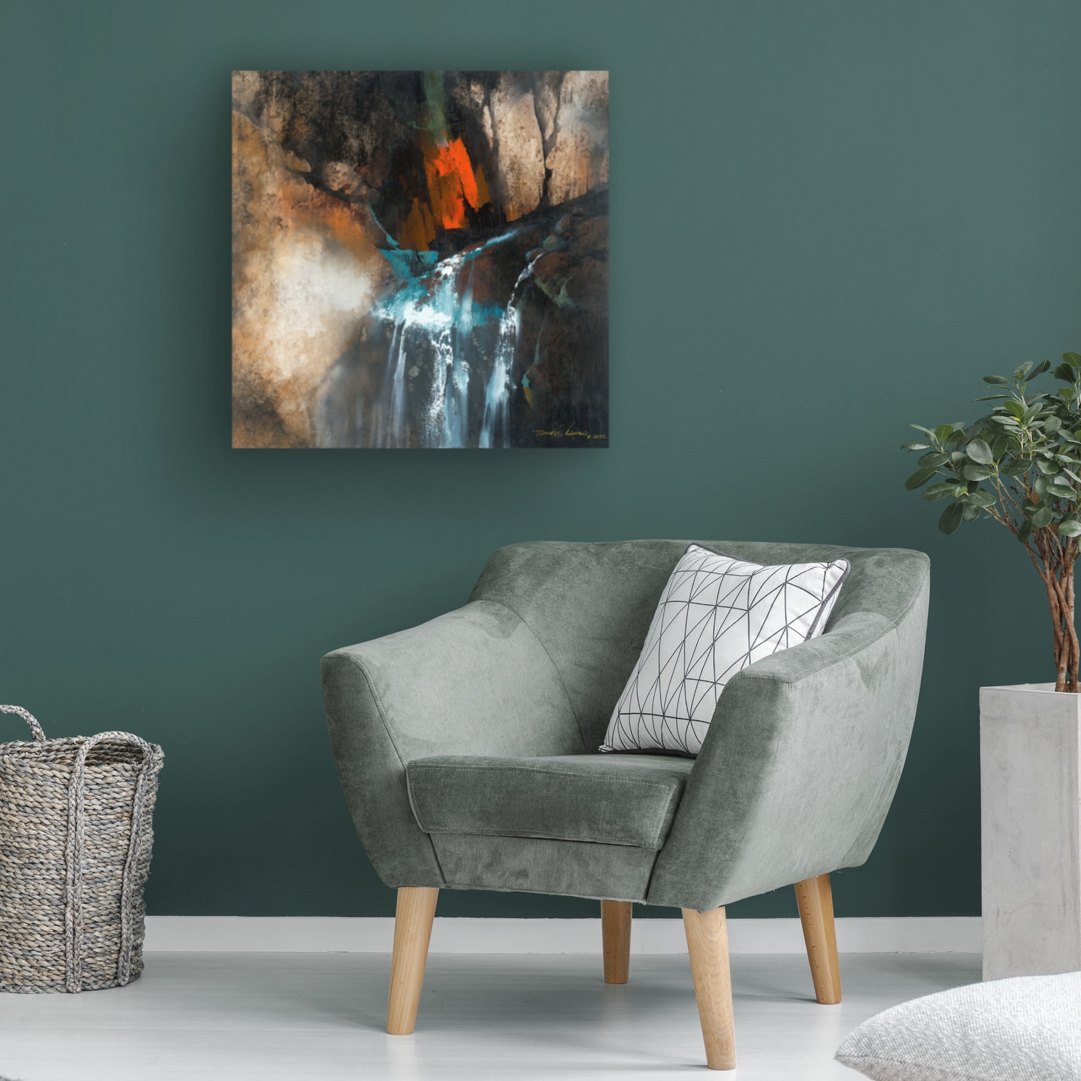 Canvas Wall Art - Thomas Leung 'Clear Spring' Wall Art for Living Room, Bedroom, or Office Décor by Trademark Fine Art - 24 x 24 Inches