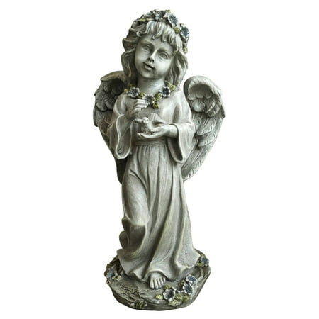 UPC 738362037913 product image for Hi-Line Gift Ltd. Angel Child Standing and Holding Bird Statue | upcitemdb.com