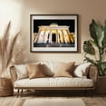 thumbnail image 3 of The Brandenburg Gate - Berlin Germany Photography Architecture Cityscape Travel Poster Nightlife Black Framed Wall Art Print 5 x 7 inches, 3 of 4