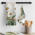 thumbnail image 3 of White Daisy Kitchen Towel Dish Cloths Set of 4, Microfiber Soft Kitchen Hand Towels, Vintage Botanical Spring Floral Summer Absorbent Quick Drying Dishcloths 18 x 28 Inches, 3 of 8