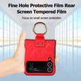 thumbnail image 3 of Allytechgroup Galaxy Flip 3 Case with Ring Holder Stand, Premium PU Leather Stylish Shockproof Anti-Scratch Portable Phone Case Cover for Samsung Galaxy Z Flip 3, Red, 3 of 9