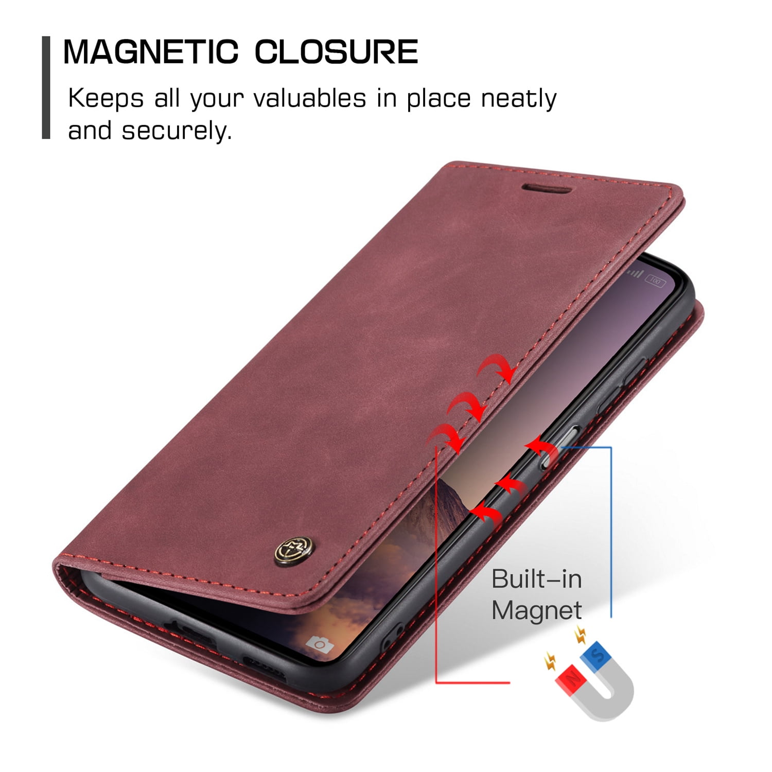 ETFAST Leather Wallet With Card Holder Zipper Phone Case For Xiaomi Poco X5 Pro High Quality Leather Phone Case