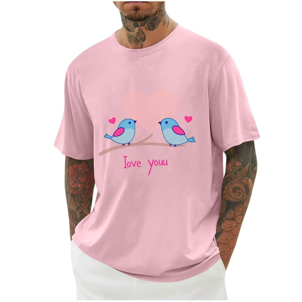 Camisas de Manga Larga para Hombres Imprimir Casual Cuello Redondo Blusa de Manga Corta, Camisas de Lino para Hombres