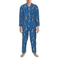 thumbnail image 3 of Haiem Skater Dog Pattern Men’s Long-sleeve Sleepwear,Sleepwear Set,2-piece Loungewear Set,Soft PJs Comfy Nightwear with Pockets-X-Large, 3 of 7