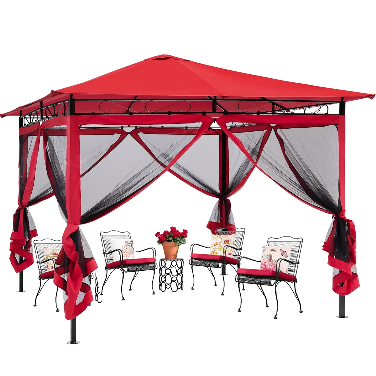 Quictent 10'x10' Gazebo for Patios with Mosquito Netting, Outdoor