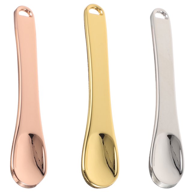 3 Pcs Mini Spatules de Maquillage Soins de la Peau Cuillères Cosmétiques Réutilisables Applicateurs de Crème pour le Visage