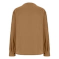 thumbnail image 6 of QNANSPI 3/4 Sleeve Shirts for Women, Womens Casual Blouses, Women's Solid Color Crew Neck Short Sleeve Blouse Pocket Detail Casual Daily Basic Top for Women, 6 of 6
