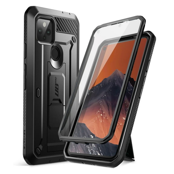 SUPCASE Unicorn Beetle Pro Series Case for Google Pixel 4A 5G (2020 Release), Full-Body Rugged Holster Case with Built-in Screen Protector (Black)