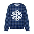 thumbnail image 7 of Lorytime Kids Sweatshirt for Christmas Unisex Snowflakes Shirt Crew Neck Long Sleeve Pullover Soft Tops Blue 2 Years, 7 of 7