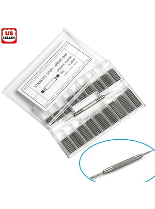 Spring Bar Pins 14mm x 1.5mm Double Fringe Stainless Steel Watch Band Pins Replacement Watch Lug Link Pins 20pcs, Adult Unisex, Size: 14 mm x 1.5 mm