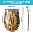 thumbnail image 5 of Leopard Print 12oz Stainless Steel Insulated Wine Tumbler with Lid and Straw – Double Wall Vacuum Mug for Hot & Cold Drinks, 304 Steel Interior, Sweat-Free Design, 5 of 5