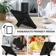 thumbnail image 5 of New Fire HD 8 / HD 8 Plus Tablet Case Kids Friendly 12 Gen 2022 , SOATUTO Shockproof Protective Case Built in Kickstand Shoulder Strap for Fire HD 8 Kids / HD 8 Kids Pro 10th Gen 2020 - Black+Black, 5 of 6