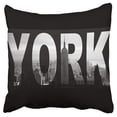 thumbnail image 1 of BOSDECO Housse de Coussin Vue Ville de New York 16x16 Pouces, 1 of 1