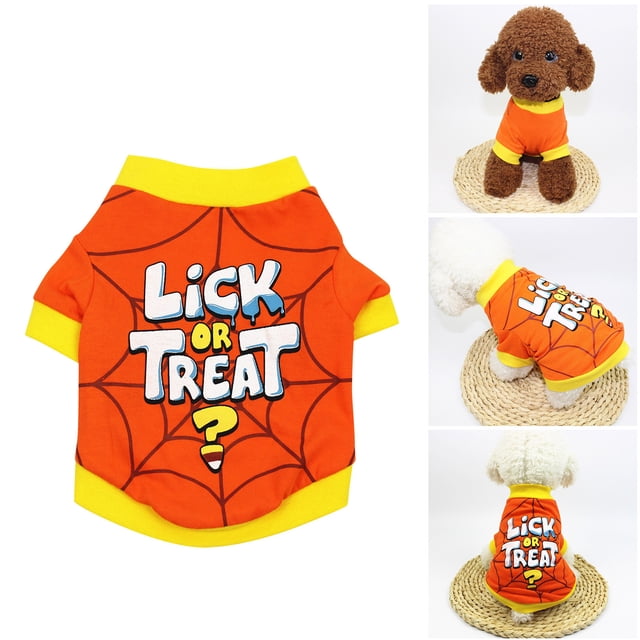 Halloween Pet Shirts for Dogs and Puppies Funny Holiday Apparel with Festive Themed Designs