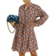 thumbnail image 1 of Vestido corto de manga larga para mujer con botones y estampado floral vestidos de otoño Ormromra WMZL-2298-15, 1 of 7