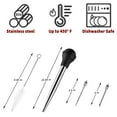 thumbnail image 7 of Stainless Steel Turkey Baster Baster Syringe for Cooking Meat Injector Set with 2 Marinade Needles 1 Cleaning Brush for Home Baking Kitchen Tool, 7 of 7