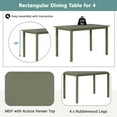 thumbnail image 3 of Paproos 5 Piece Dining Table Set, New Upgraded Wooden Kitchen Table with 2 Dining Chairs and 2 Benches Set, Farmhouse Style Dinette Set Wood Dining Room Table Set for 4-6, Green, 3 of 16
