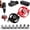 Black+red, variant on Self Centering Doweling Jig  Precision Drill Guide for Flawless Woodworking Joints 2/3/4/5/6/7/8/9/10mm, Handheld Jig, Flawless Woodworking Joints for Shelf Building, Joinery & Diy Home
