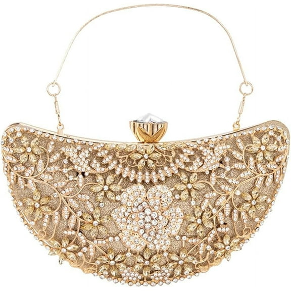 Women Rhinestone Clutch Bag Sequin Evening Bag Bridal Wedding Purse Glitter Crystal Handbag Elegant Shoulder Bag