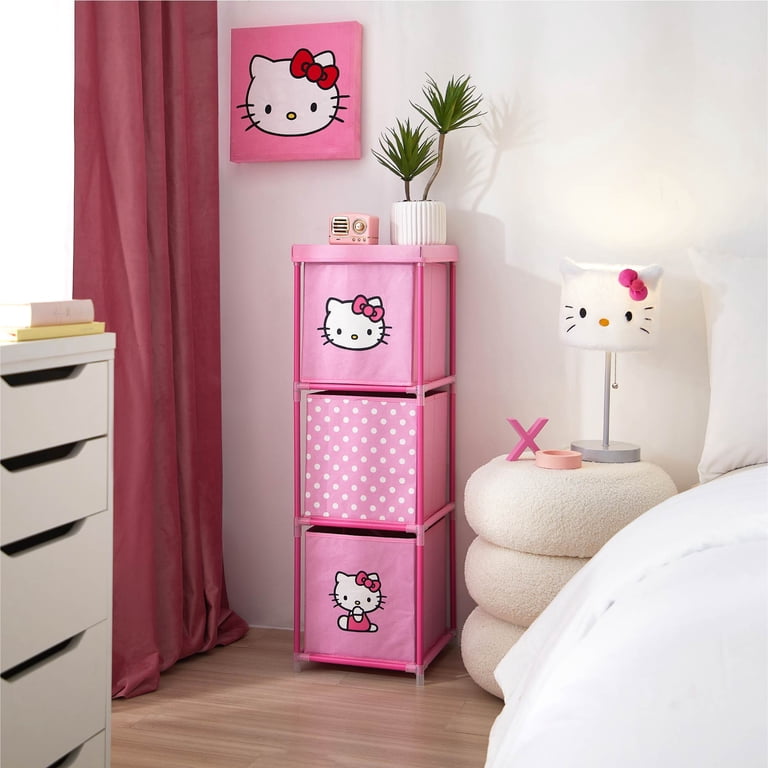 棚+ラック+タンス HELLO KITTY Hello Kitty Kids' Storage Tower, Pink - Walmart.com
