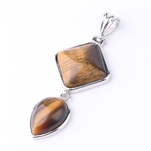 Pendentifs Géométriques en Forme de Goutte d'Eau Quartz pour Colliers Femmes Hommes