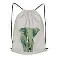 thumbnail image 1 of XMXT Waterproof Gym Bag, Cartoon Walking Elephant Drawstring Backpack for Men, s, 1 of 8