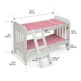 thumbnail image 6 of Doll Bunk Bed with Bedding and Ladder - White/Pink/Chevron, 6 of 7