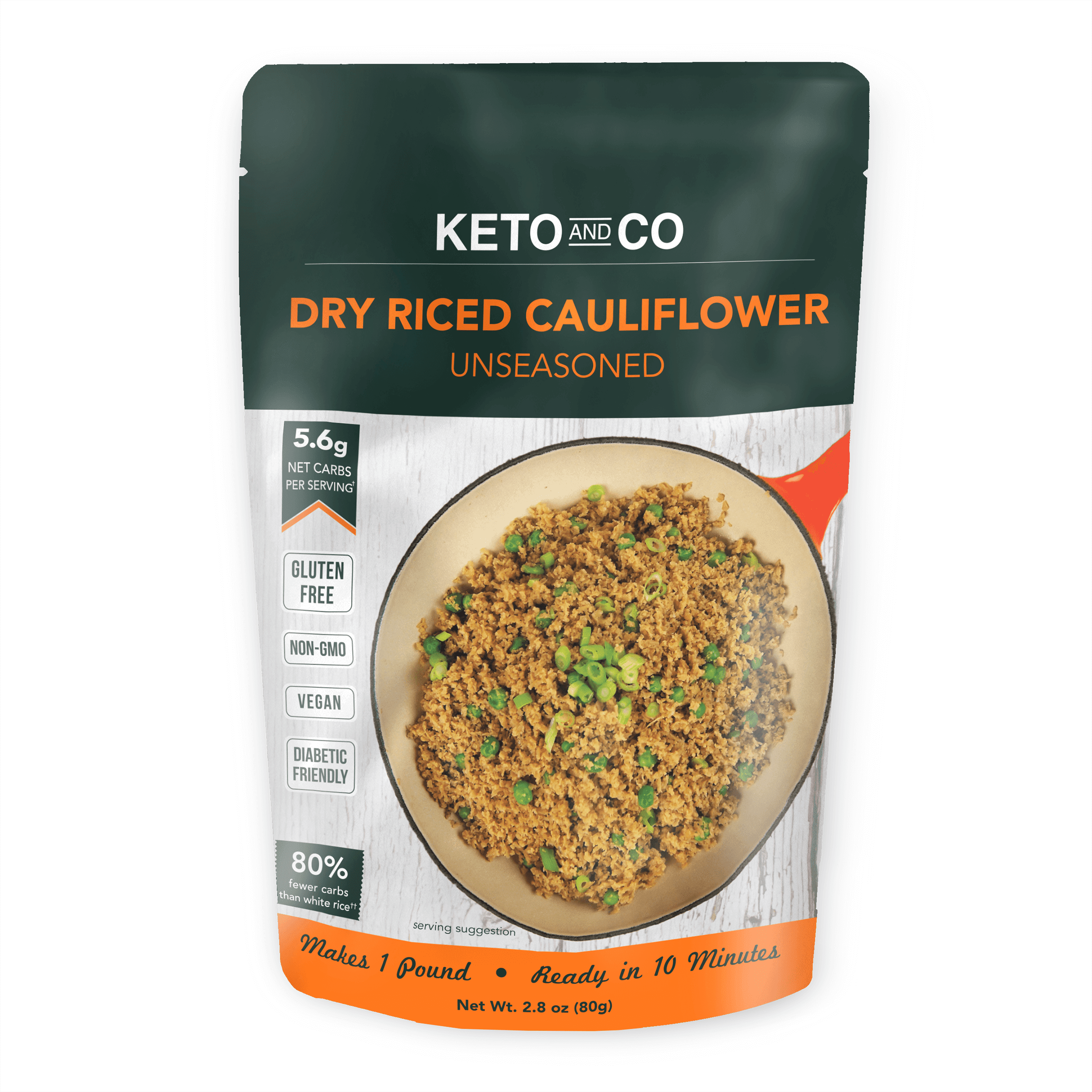 Keto and Co Dry Riced CauliflowerVegan, Gluten Free (One Bag)