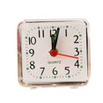 thumbnail image 2 of Homeholiday Square Small Bed Alarm Clock Transparent Case Compact Travel Clock Mini Children Student Desk Watch, 2 of 3