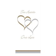 Club Pack of 120 "Two Hearts, One Love" Printed Hanky Swankies Pocket Facial Tissues