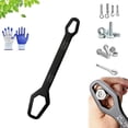 thumbnail image 1 of Clé à Molette Universelle Auto-Ajustable Double Extrémité Multi-Tailles 3-17mm/8-24mm, Clé Réglable en Acier CR-V Robuste pour Réparation Auto, Vélo, Outil d'Entretien Domestique (A, 3-17mm), 1 of 6