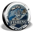 thumbnail image 1 of Housse de Pneu de Rechange pour Poisson Basse Saut Pêche Chasse Camping Protecteurs de Roues Résistant aux Intempéries Étui en Polyester pour Toutes les Voitures, 1 of 5