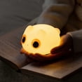 thumbnail image 2 of Orange Eyes Cat Silicone Night Light Desk Bedside Sleep Night Lamp, 2 of 4