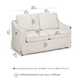 thumbnail image 4 of Bush Home Harper 57W Loveseat with Slipcover in Ivory Basketweave Fabric, 4 of 4