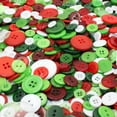 thumbnail image 4 of Gwen Studios Round Plastic Sewing Buttons Value Pack, Assorted Sizes, 1 LB, Solid Christmas Colors, 4 of 5