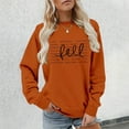 thumbnail image 4 of Fall Sweatshirts for Women 2025 Long Sleeve Crewneck Loose Fit Letter Graphic Sweatshirt Pullover Tops, 4 of 5