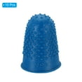 thumbnail image 3 of Protecciones de dedo de goma Uxcell, cubiertas de silicona para el pulgar, 10 paquetes de agarres de dedal de tamaño mediano azul, 3 of 5