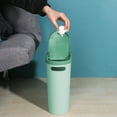 thumbnail image 7 of Kitchen Trash Can, Step-On Garbage Can with Lid, Tall Kitchen & Bathroom Trash Can, Small Office Waste Bin, Green - Xuniizn, 7 of 7