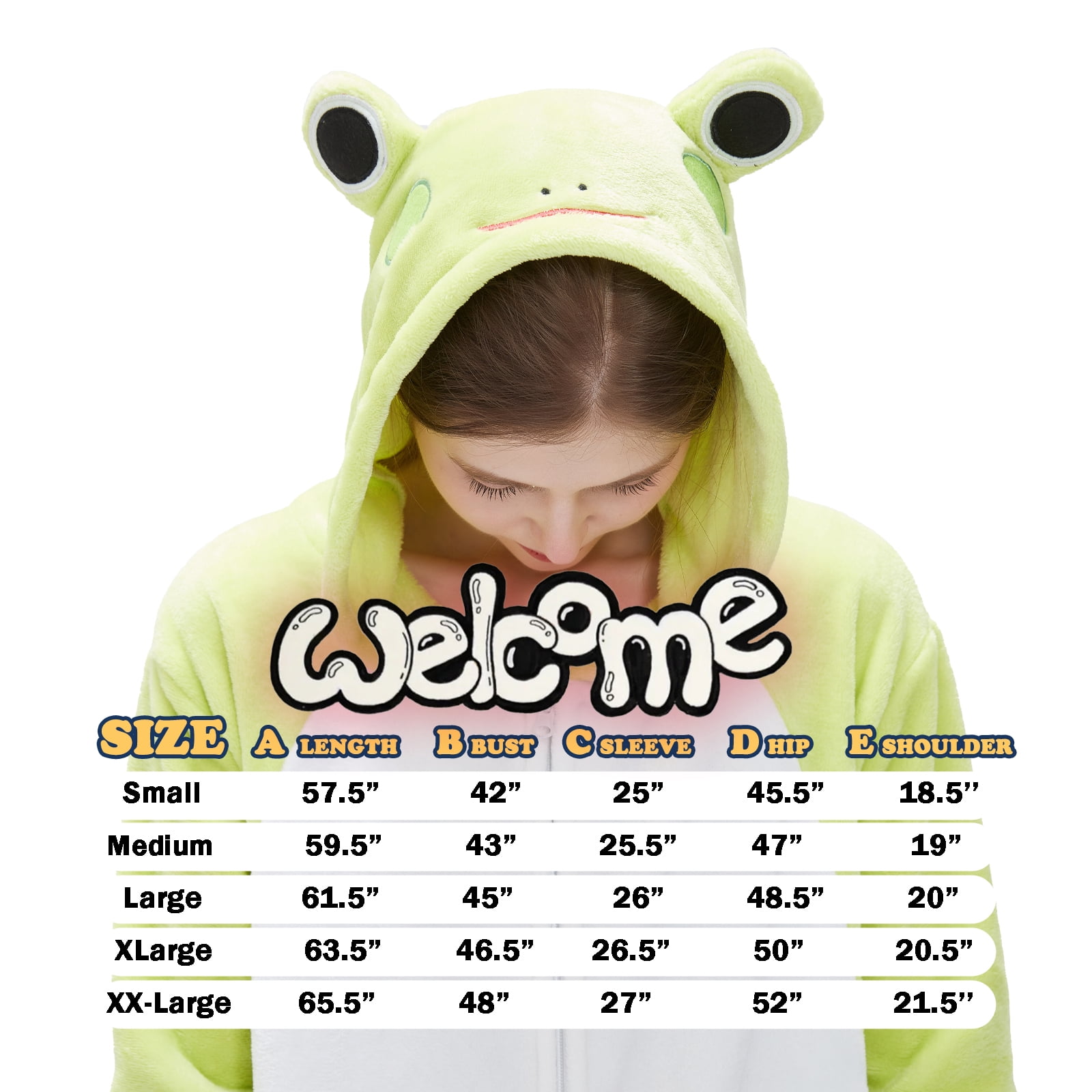 SWEETXIN Adult's Frog One-Piece Holiday Family Pajamas Halloween Costume Suit for Women and Men Jumpsuit SizeL