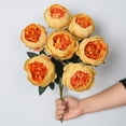 thumbnail image 4 of Valentine's Day Peonies Artificial Flowers, Ongmies Artificial Peony Flowers Faux Silk Hydrangea Bouquet Wedding Home Table Decor Reusable Bouquet of Rose Flower for Birthday Wedding, 4 of 4