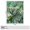 thumbnail image 4 of ONETECH Palm Leaves Throw Blanket,Green Hawaiian Blanket All Season,Monstera Banana Leaves Living Room Decor,Summer Tropical Leaves Plush Blanket Lightweight Warm, 4 of 6