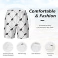 thumbnail image 5 of Lsque Mens Swim Trunks Black Rabbit Pattern - Bathing Suit Compression Liner - Beach Swim Shorts Swimwear - (S-3XL) - Stretch Quick Dry -XX-Large, 5 of 9