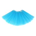 thumbnail image 2 of Girls Dance Skirt Fluffy Tulle Tutu, 3 Layers Elastic Waist Princess Ballet Skirt, Toddler Kids Dress Up Costumes, 2 of 7
