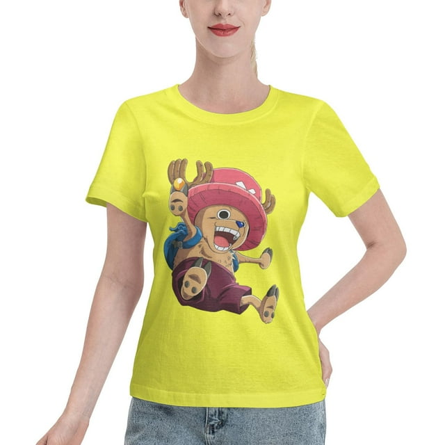 T-Shirt Basique à Manches Courtes pour Femmes une Pièce Chopper