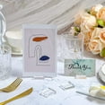 thumbnail image 2 of 25Pcs Acrylic Stands Place Card Holders 1.2 Inch Table Number Stands Clear Card Display Stand for Table Wedding Photos, 2 of 7