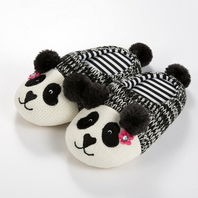 Greenadscape 1 Pair Shoes Cartoon Animal Slipper Indoor Use for Family Members Multi