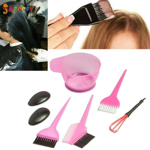 Spencer 7Pcs Hairdressing Brushes Bowl Combo Coloring Brush Kit Hair