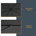 thumbnail image 3 of ACEGOSES 8.2×8.2FT Backyard Offset Hanging Umbrella , Square Canopy, Steel Pole and Ribs for Outdoors, Beaches and Lawns, Anthracite, 3 of 8